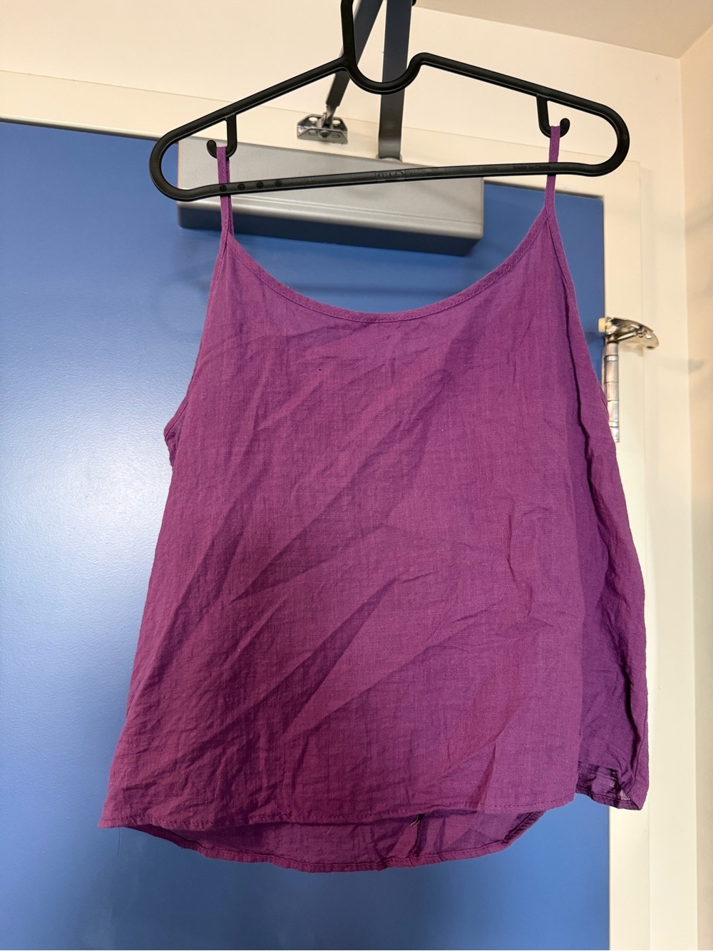 Purple Women's Linen Cami Tank Top